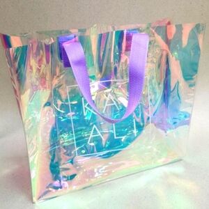 Kayali Iridescent Tote Bag with Purple Handles